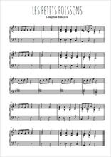 Téléchargez l'arrangement pour piano de la partition de Les petits poissons en PDF